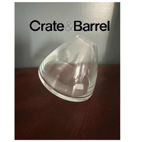 Crate & Barrel Glass Roly Vase - Picture 2 of 6